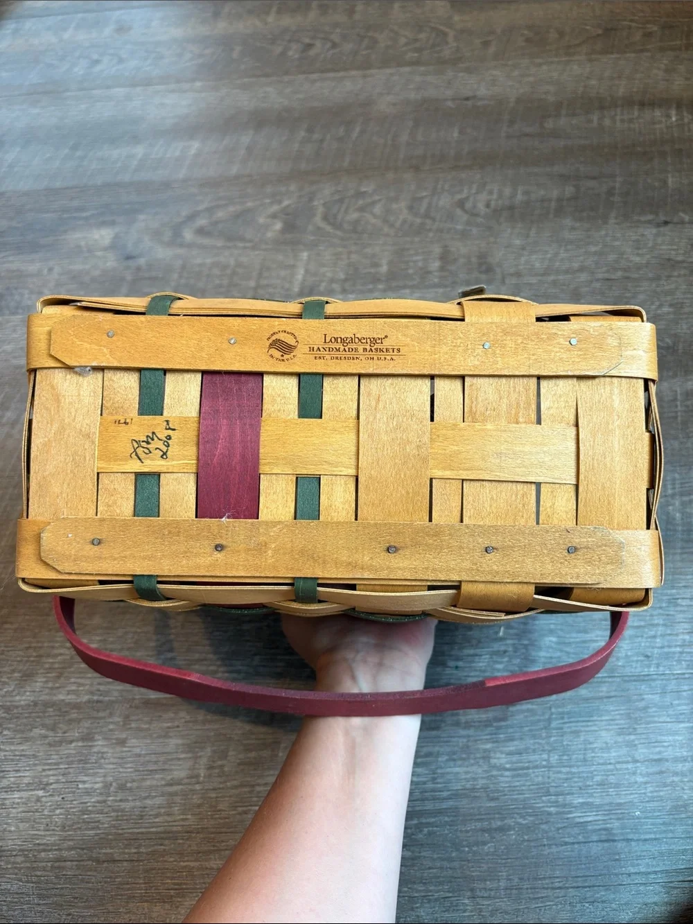 Longaberger 2008 Christmas Wrap It Up Basket Christmas w/ Protector